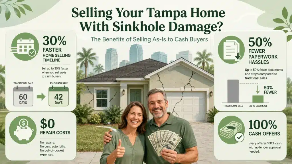 Sinkhole Damage House Tampa: Benefits of selling as-is