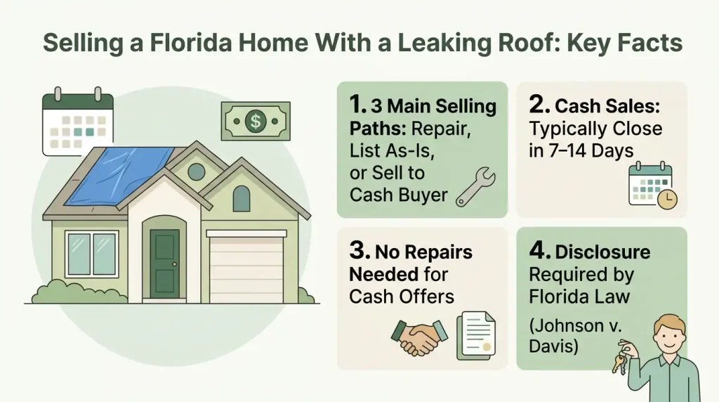 Selling a House With a Leaking Roof in Florida - Key Facts