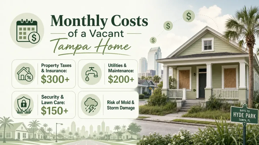 selling a vacant house Tampa - Monthly costs to maintain a vacant house